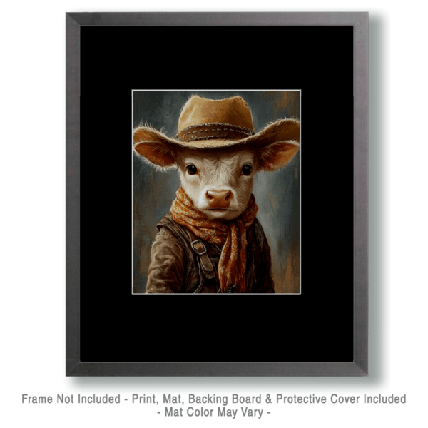 Portrait of a Calf Cowboy Art