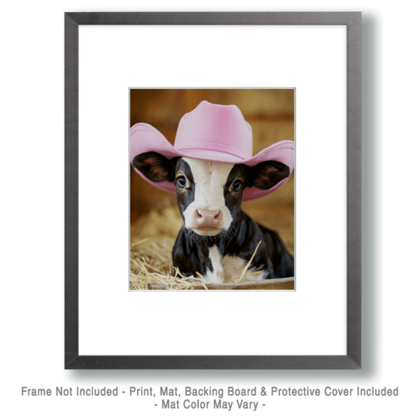 Calf Cowgirl Portrait Art