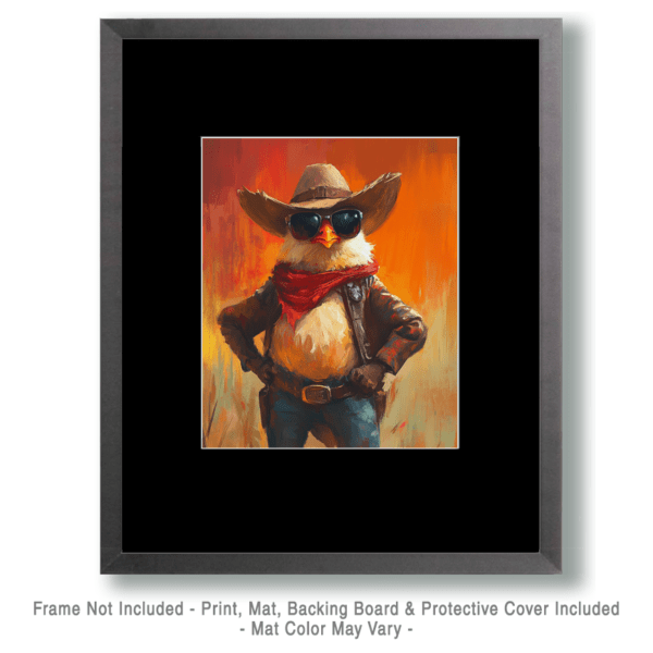 Chicken Cowboy Ranch Foreman Art