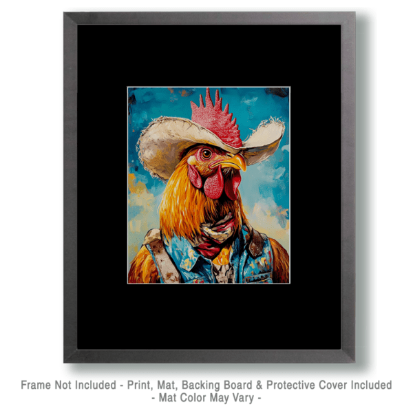 Cowboy Chicken Ranch Hand Art