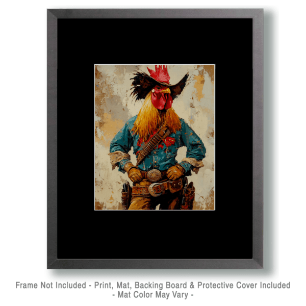 Cowboy Chicken Outlaw Art