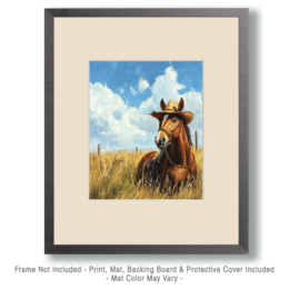 Horse with Hat Art