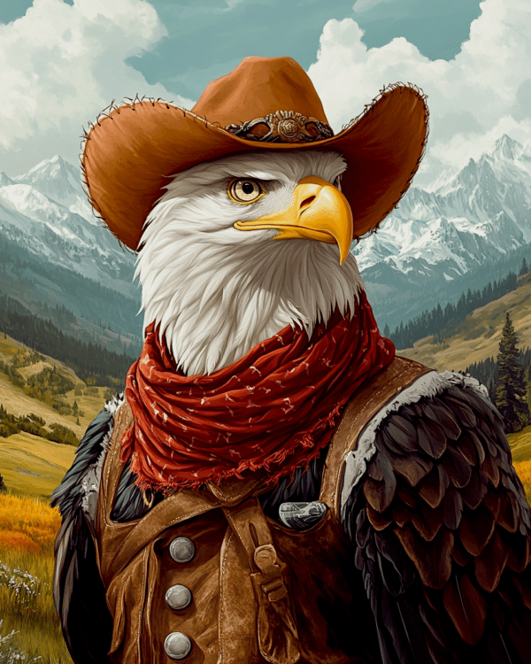 Bald Eagle Cowboy Ranch Hand