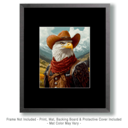Bald Eagle Cowboy Ranch Hand Art
