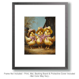 Three Country Cowgirl Chicks Art