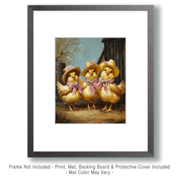 Three Country Cowgirl Chicks Art