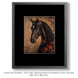 Black Horse Portrait Art