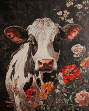 Vintage Holstein Portrait