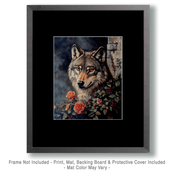 Vintage Wolf Portrait Art