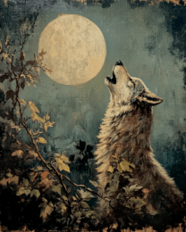 Vintage Howling Wolf