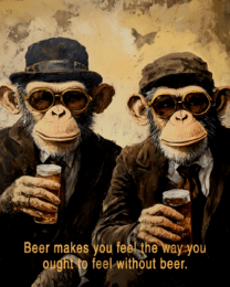 Monkey and Beer Meme