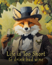 Fox - Life is Too Short for Bad Wine