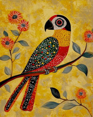 Folk Art Parrot