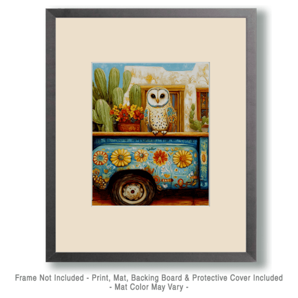 Owl on Pick-Up Truck Art