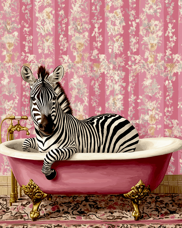 Zebra in Bathtub