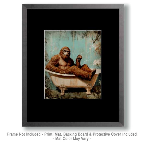 Bigfoot in a Bathtub Art