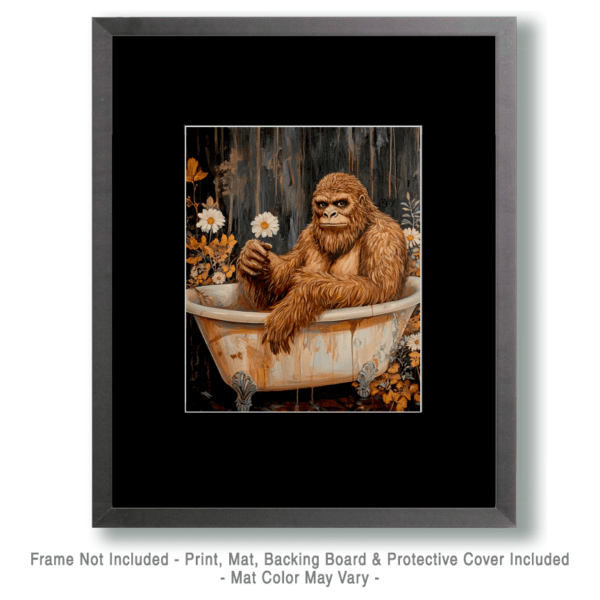 Sasquatch in a Bathtub Art