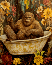 Bigfoot Taking a Bath