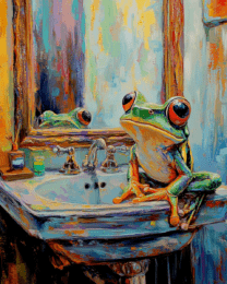 Frog Looking in Mirror