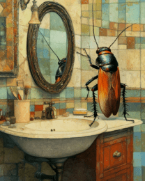 Cockroach Looking in a Mirror