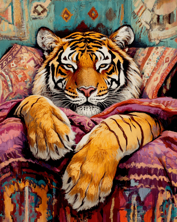 Tiger in Bed