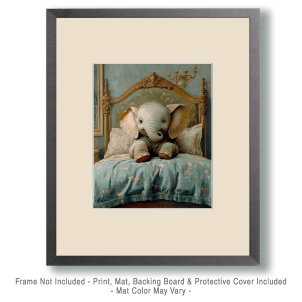 Baby Elephant in Bed Art