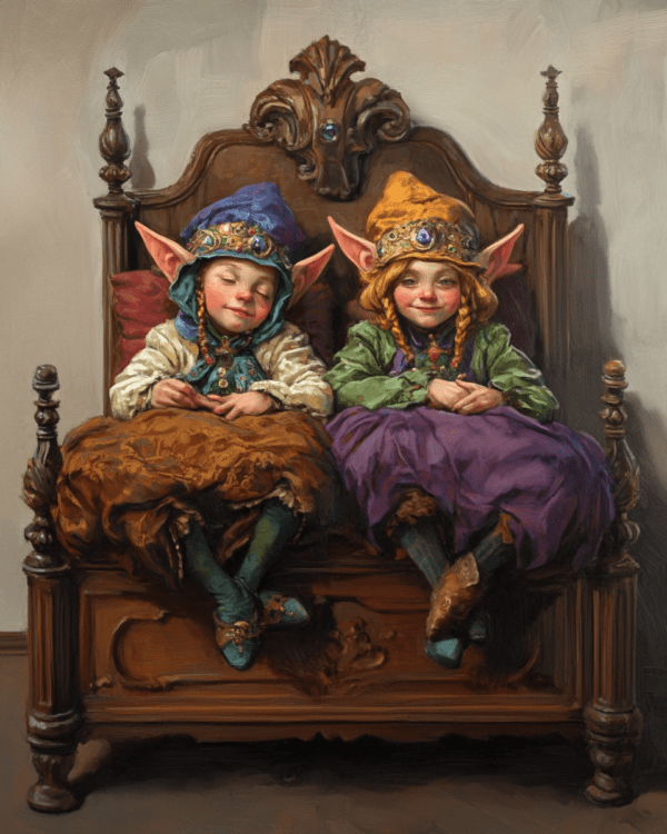 Two Elves in Bed