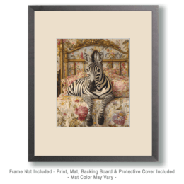Zebra in Bed Art