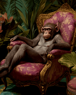 Monkey in Lounge Chair