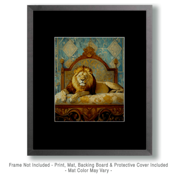 Lion in Bed Art