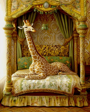 Giraffe in Bed