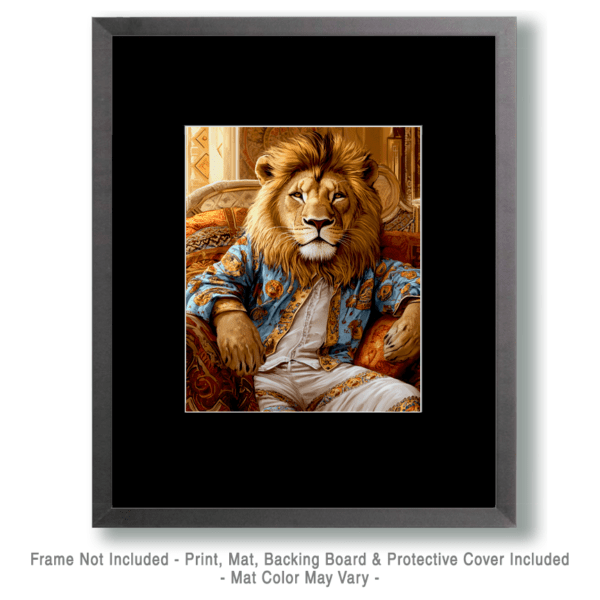 Lion in Lounge Chair Art