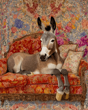 Donkey on Chaise Lounge