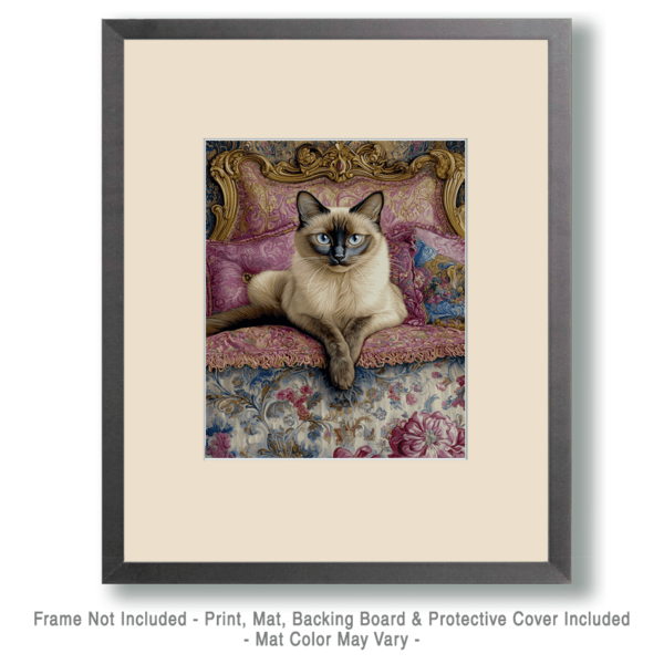 Siamese Cat in Bed Art