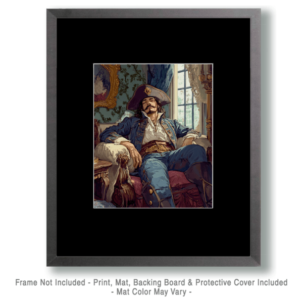 Pirate on Lounge Chair Art