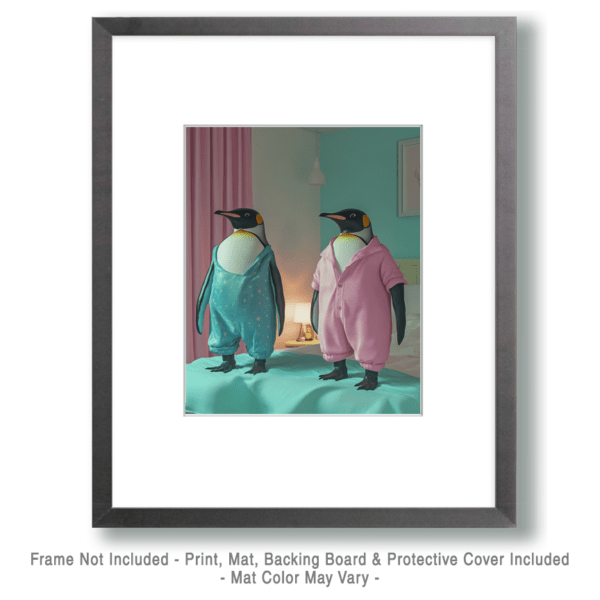 Two Penguins in Pajamas Art