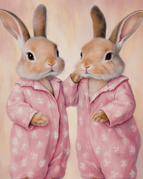 A Pair of Bunnies in Pajamas