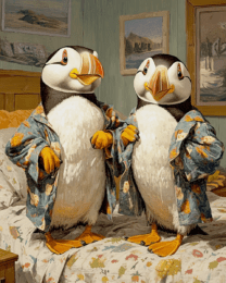 Two Penguins in Pajamas