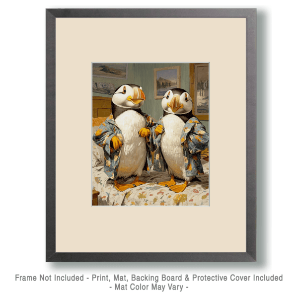 Two Penguins in Pajamas Art