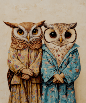 A Pair of Owls in Pajamas