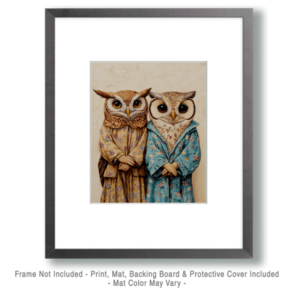 A Pair of Owls in Pajamas Art