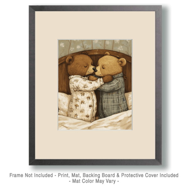 Two Bears in Bed Art