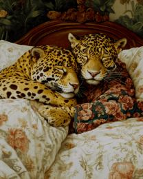 A Pair of Jaguars in Bed