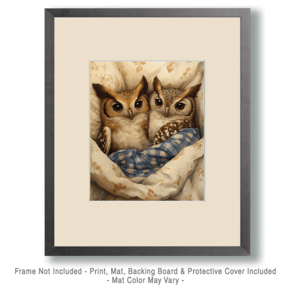 Two Owls in Bed Art