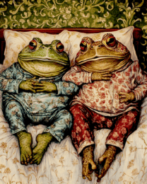 A Pair of Toads in Bed