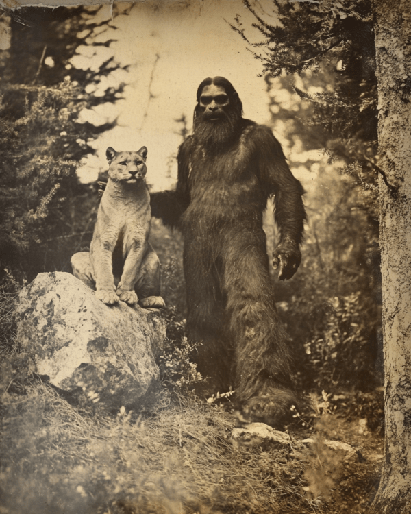 Bigfoot and Pet Mountain Lion