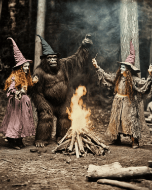 Bigfoot Singing with Witches