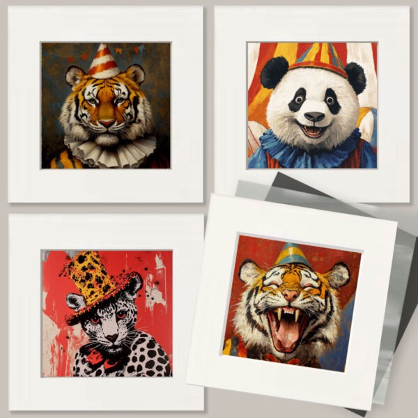 Animal Clown Art Prints