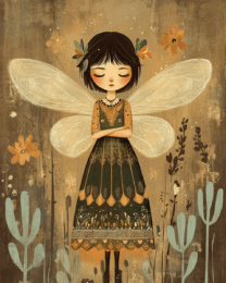 Sad Folk Art Fairy