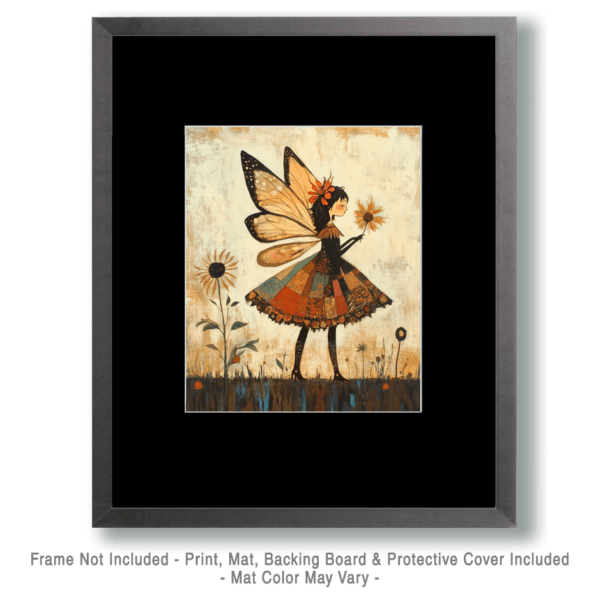 Fairy Holding a Flower Art